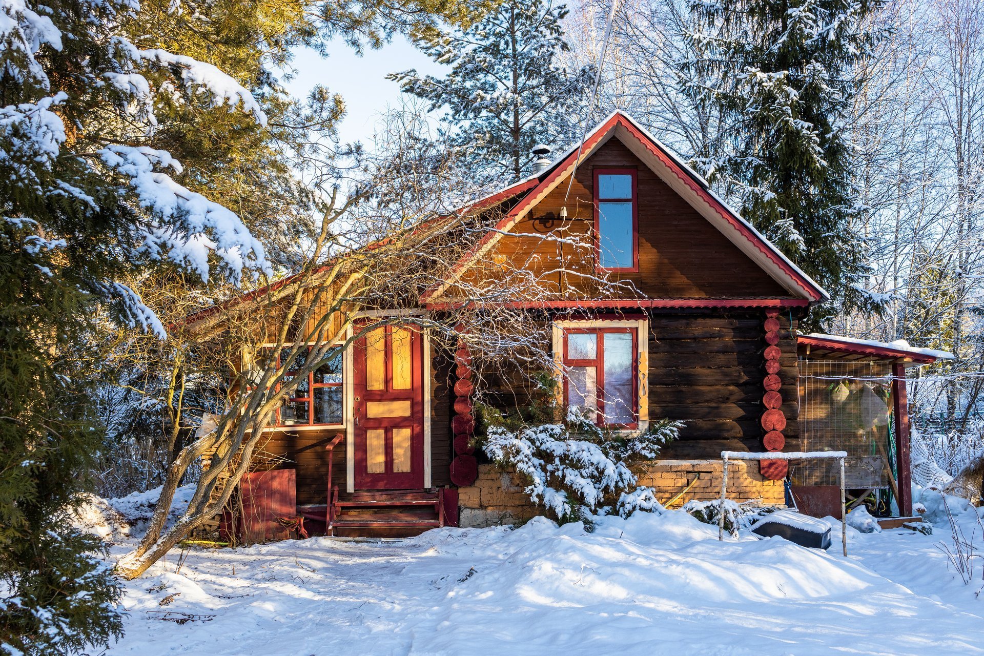 Winter cabin in Northern Michigan